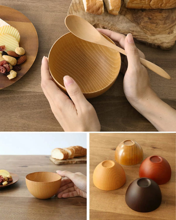 ナチュラルボウル木製380mlM木目ボウル漆天然木食器ナチュラル