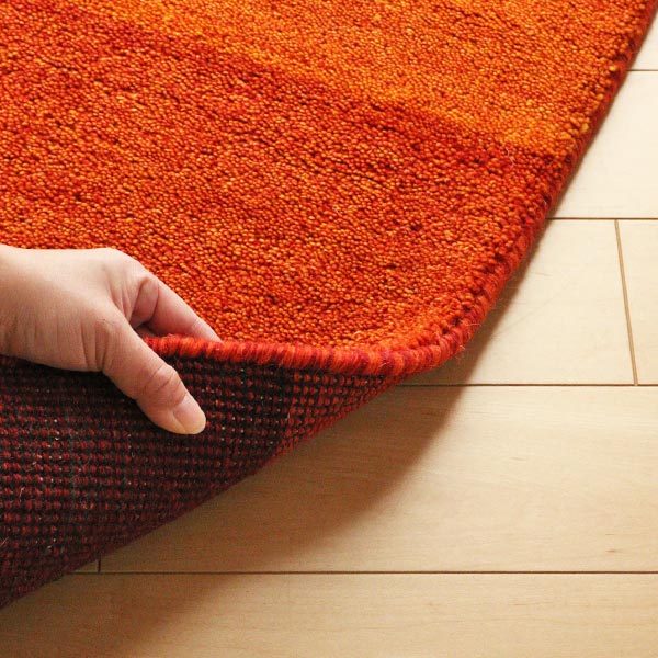 ラグラグマット70×120cm手織りマットギャッベ玄関マットD16