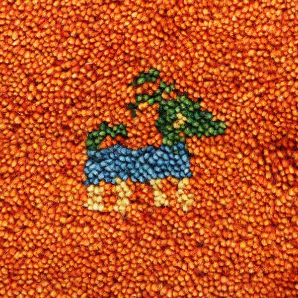 ラグラグマット80×140cm手織りマットギャッベD16