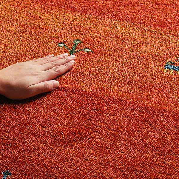 ラグ1畳半140×200cm手織りマットラグマットギャッベD16