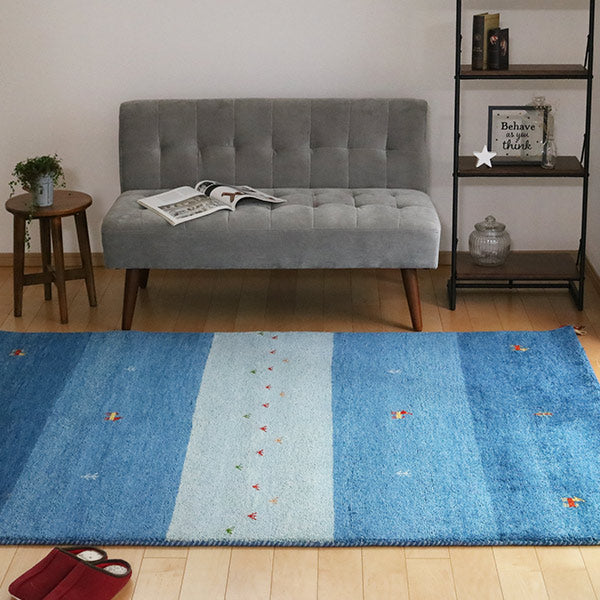 ラグラグマット70×120cm手織りマットギャッベ玄関マットD20