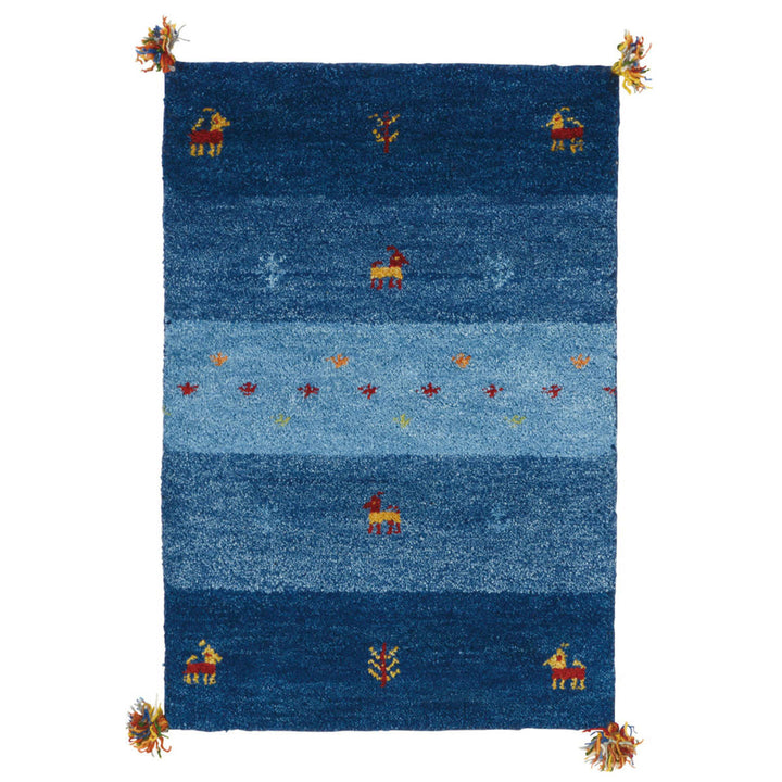 ラグラグマット70×120cm手織りマットギャッベ玄関マットD20