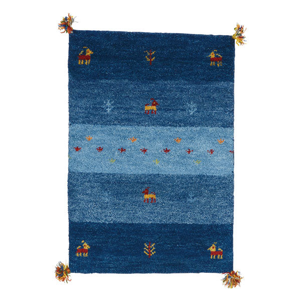 ラグ1畳半140×200cm手織りマットラグマットギャッベD20