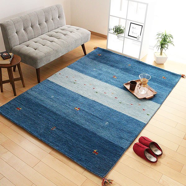 ラグ1畳半140×200cm手織りマットラグマットギャッベD20