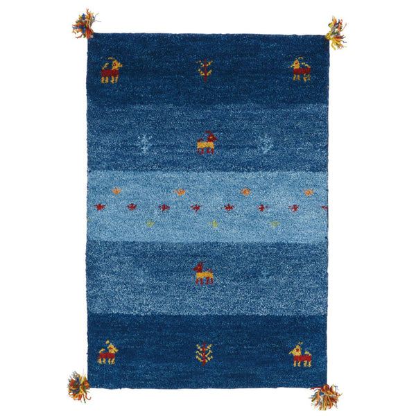 ラグ2畳200×200cm手織りマットラグマットギャッベD20