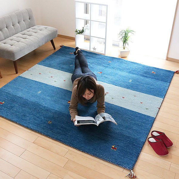 ラグ3畳200×250cm手織りマットラグマットギャッベD20