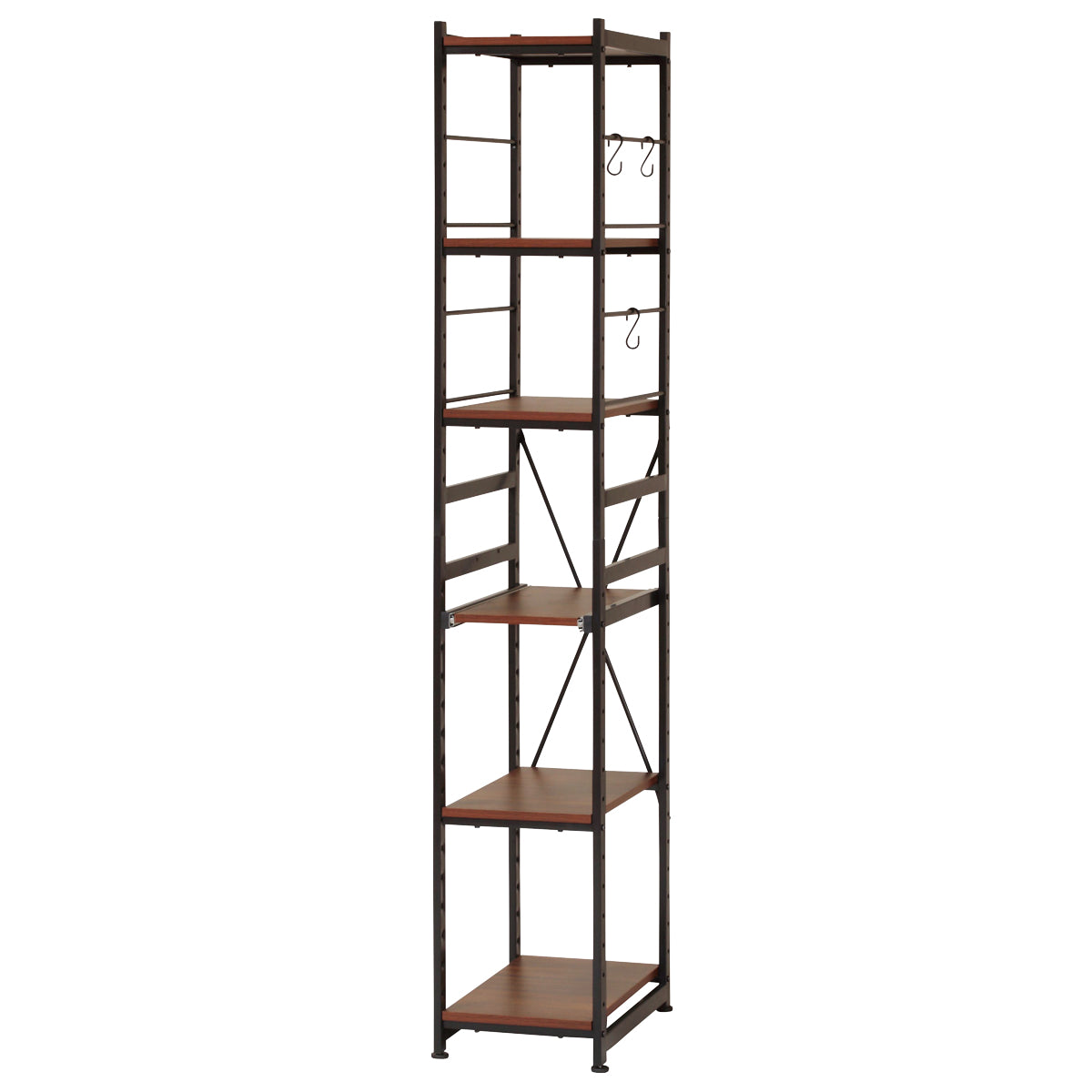 キッチンラック 幅30cm スライド棚 スチール S字フック3個付き SARA