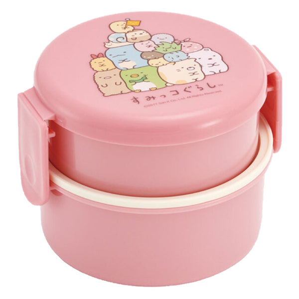 お弁当箱丸型ランチボックス2段すみっコぐらし500ml子供キャラクターピンク