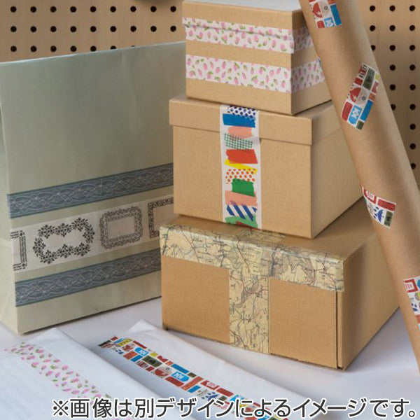 クラフトテープ粘着テープ幅広mtforPACK花柄幅45mm
