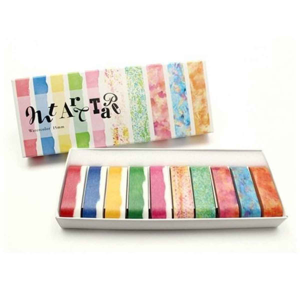 マスキングテープマステmtarttape水彩絵の具15mm幅セット