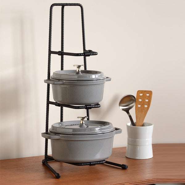 鍋スタンド3段BOWパンラック鉄筋製