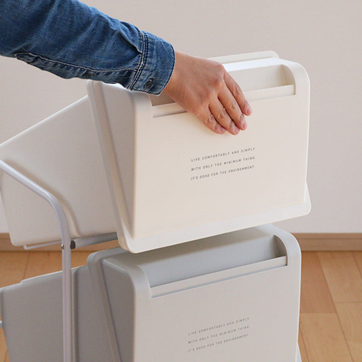 ゴミ箱縦型3分別コンテナスタイル