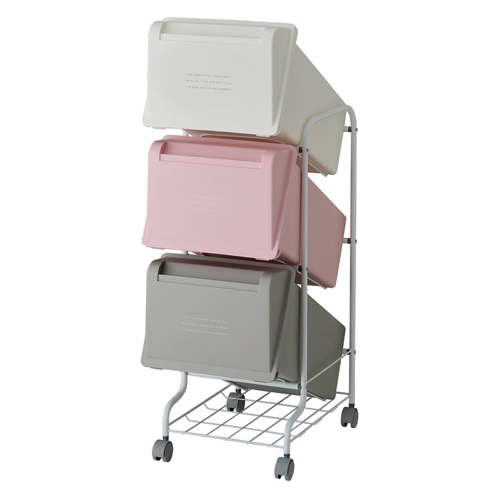 ゴミ箱縦型3分別コンテナスタイル