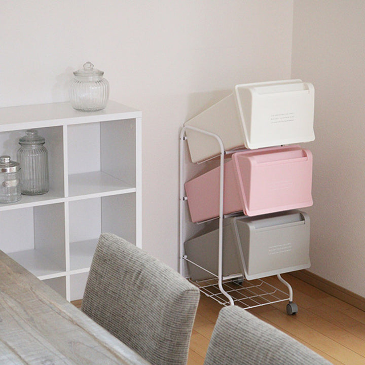 ゴミ箱縦型3分別コンテナスタイル