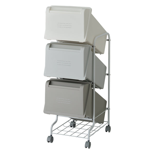 ゴミ箱縦型3分別コンテナスタイル