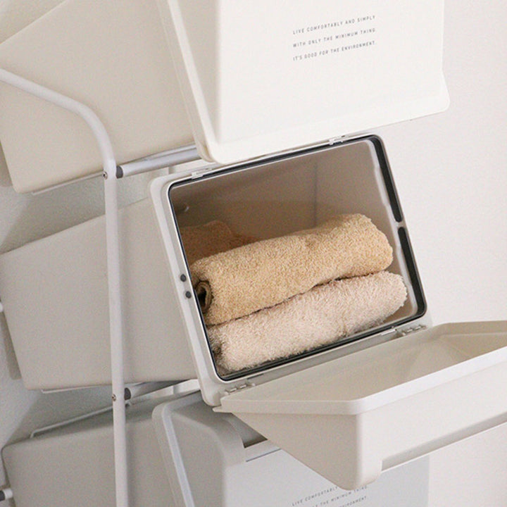 ゴミ箱縦型4分別コンテナスタイル