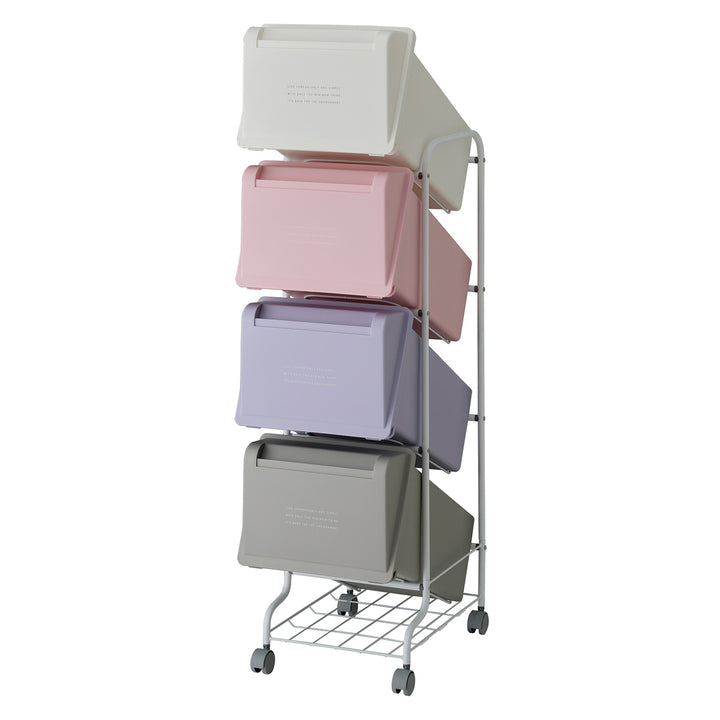 ゴミ箱縦型4分別コンテナスタイル