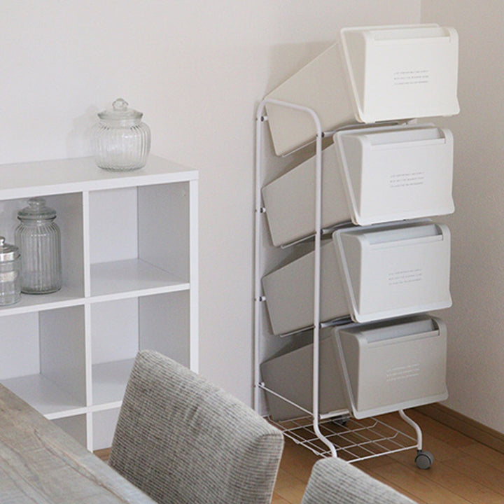 ゴミ箱縦型4分別コンテナスタイル