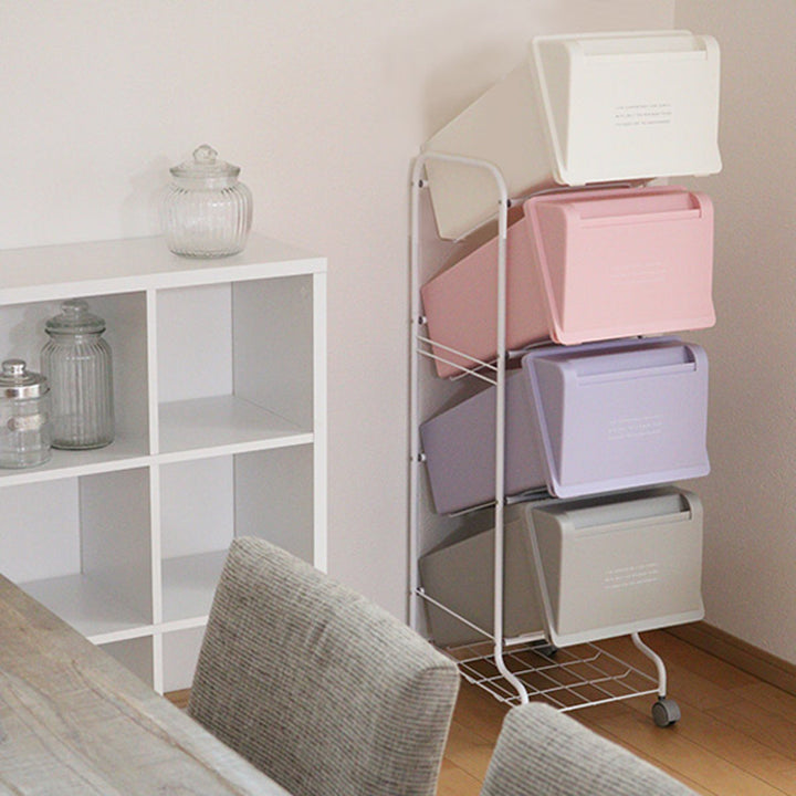 ゴミ箱縦型4分別コンテナスタイル