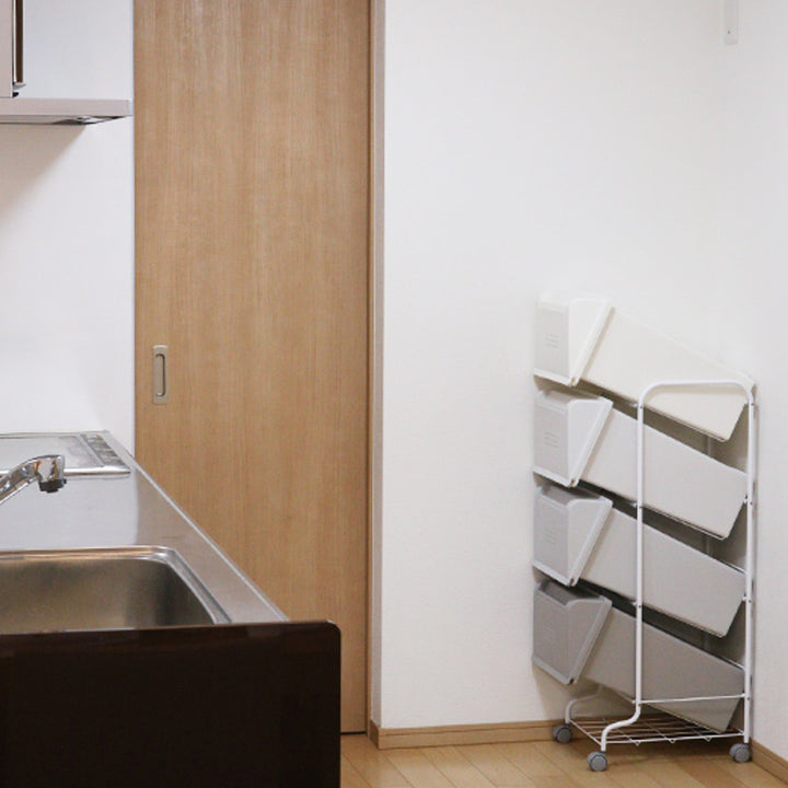 ゴミ箱縦型4分別コンテナスタイル