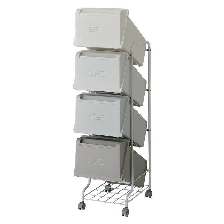 ゴミ箱縦型4分別コンテナスタイル