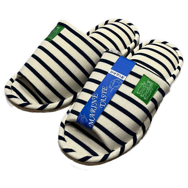 スリッパマリンボーダー外縫い約25.5～26.5cm