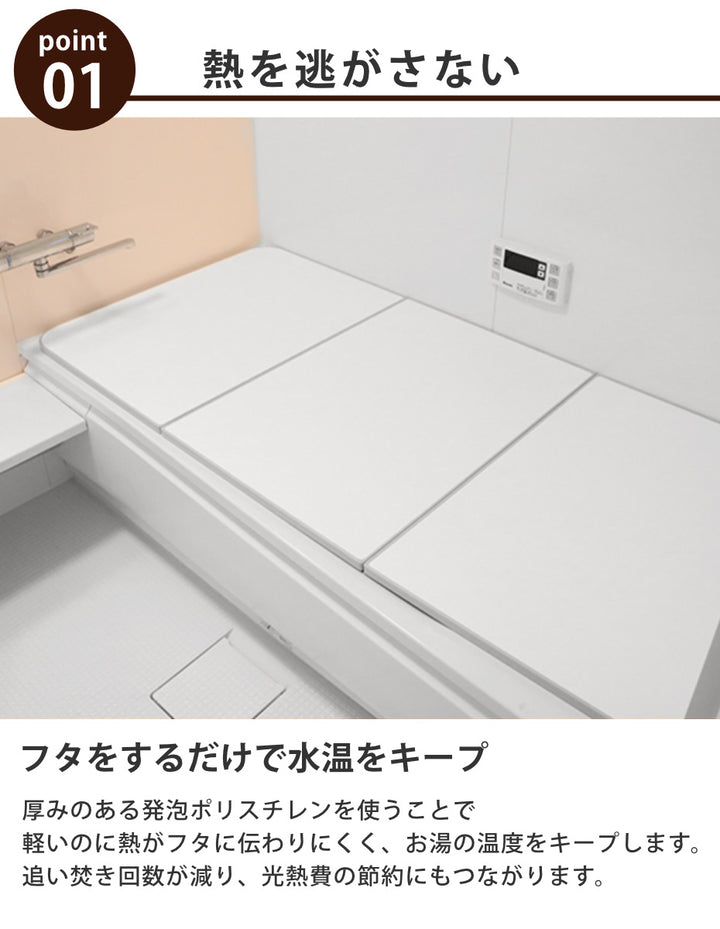 風呂ふた組み合わせ保温ECOウォームneoL1575×150cm用3分割