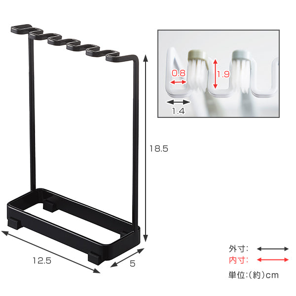 山崎実業tower歯ブラシスタンドハブラシスタンド歯ブラシホルダー5連タワー