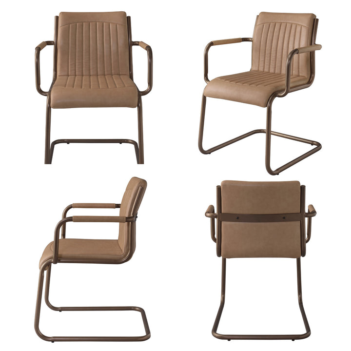 ダイニングチェア座面高46cmスチールソフトレザー