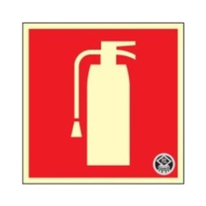 中輝度蓄光消火器標識 プレート 小