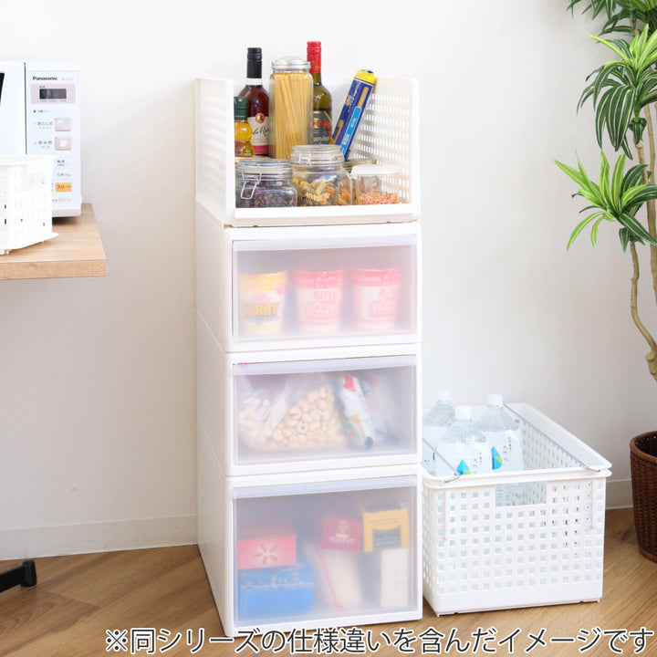 収納トレーワイドLプラスチック洗面台下収納日本製