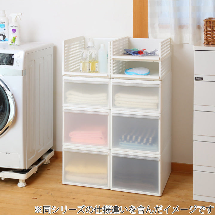 収納トレーワイドLプラスチック洗面台下収納日本製