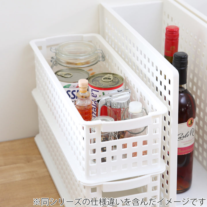 収納バスケットスリムSプラスチックバスケット収納日本製