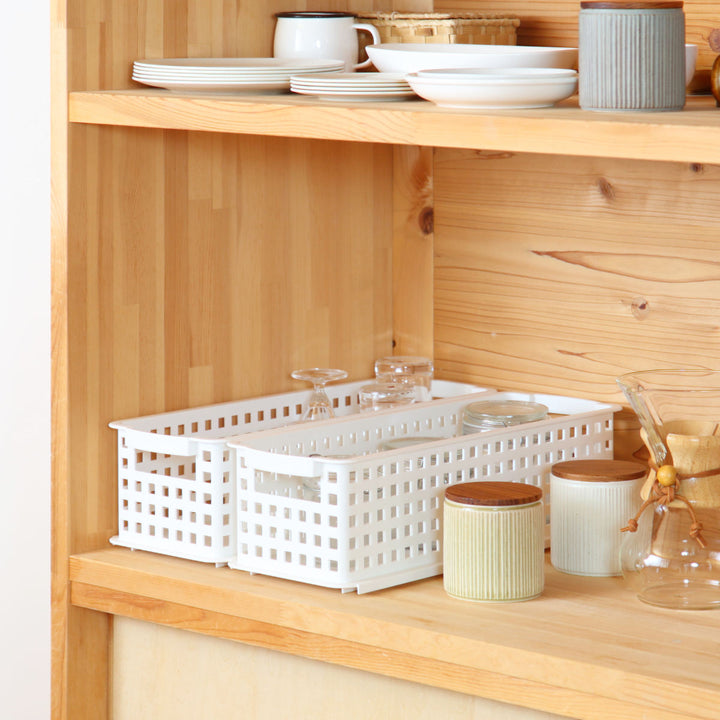 収納バスケットスリムSプラスチックバスケット収納日本製