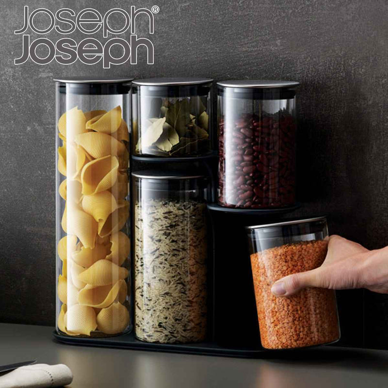 JosephJoseph保存容器ポディウム100ガラスストレージ5ピースセット