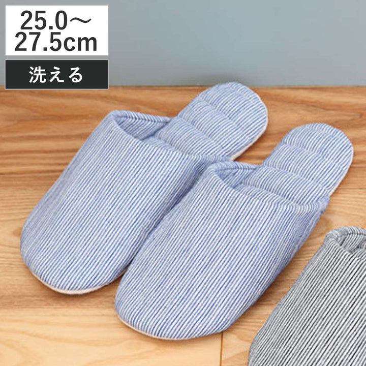スリッパjyabjyab爽やかコットンリネンＬ洗える