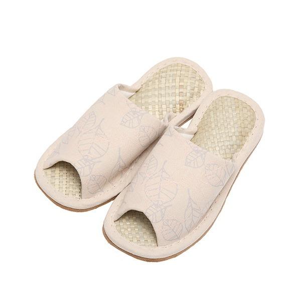 スリッパ麻プリント網代編み外縫いM