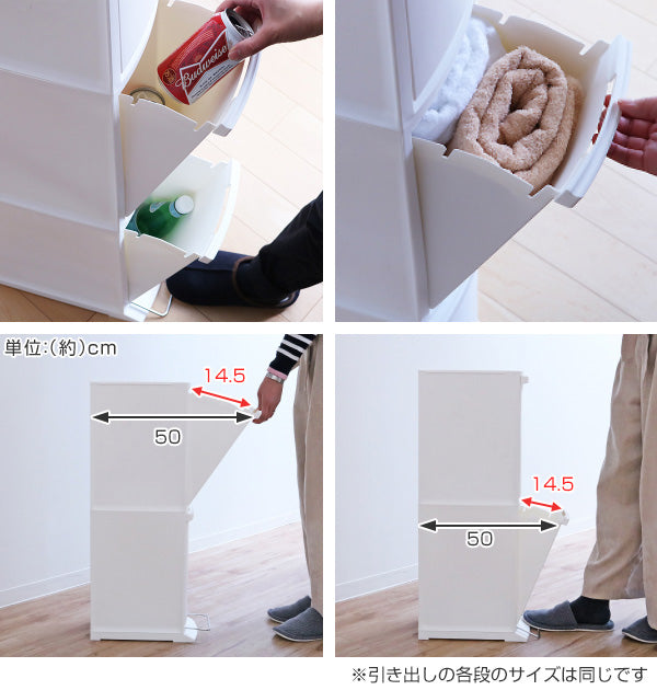 ダストBOX 3分別 ダストボックス 3分別 完成品 キャスター付き 14リットル | 山善