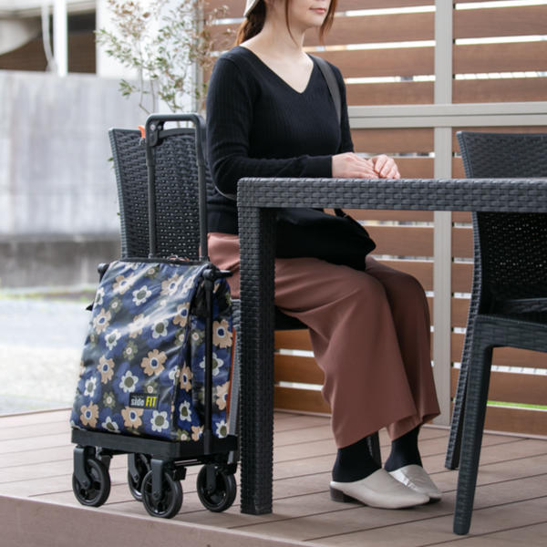 ショッピングカートサイドフィット4輪横押しおしゃれ旅行