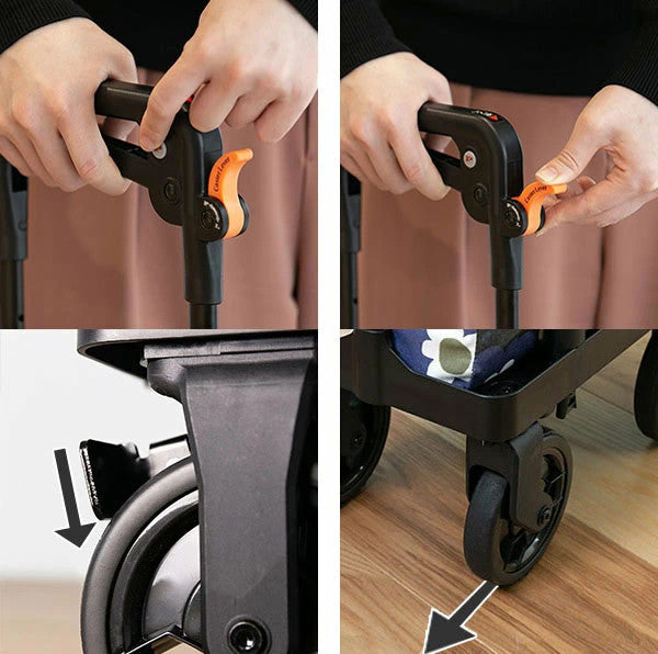 ショッピングカートサイドフィット4輪横押しおしゃれ旅行