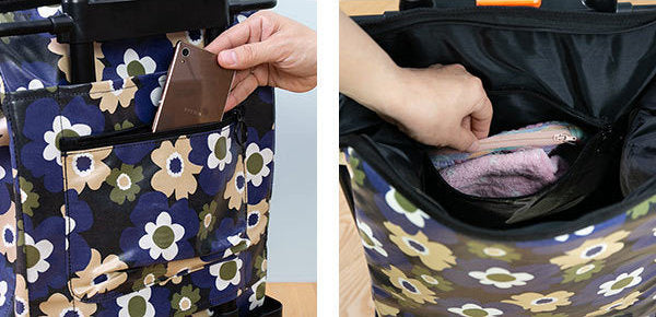 ショッピングカートサイドフィット4輪横押しおしゃれ旅行