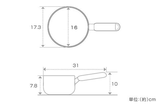 雪平鍋16cm日本製ゆきひら鍋TSUBAME目盛り付きステンレス製