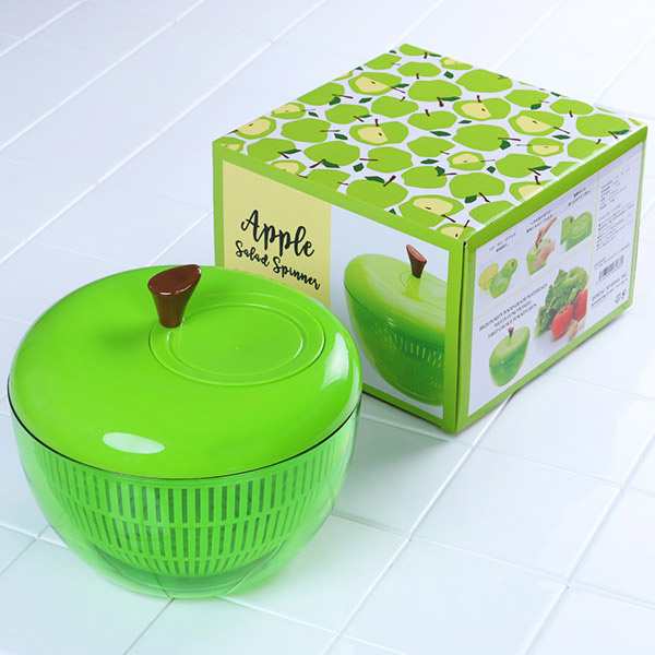 アップルサラダスピナー野菜水切り器りんご型グリーン