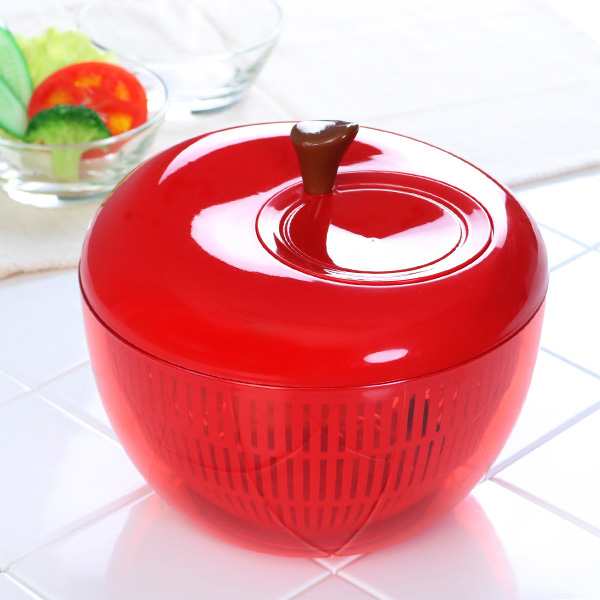 アップルサラダスピナー野菜水切り器りんご型グリーン