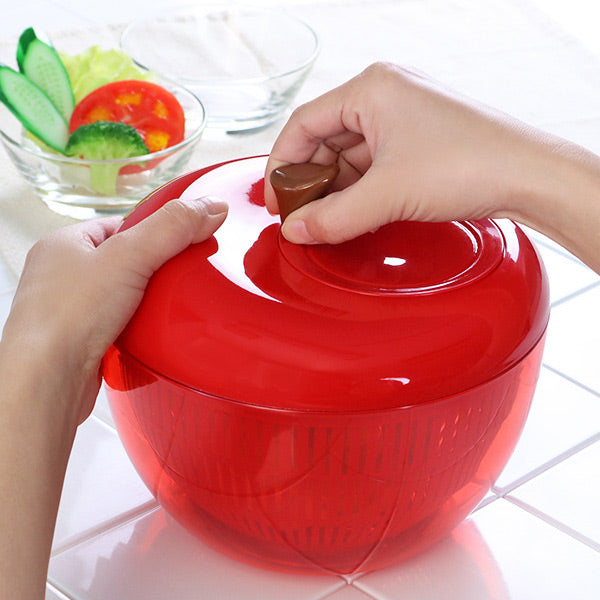 アップルサラダスピナー野菜水切り器りんご型グリーン