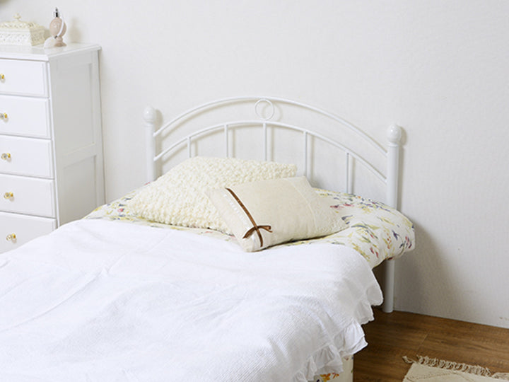 姫系ベッドシングルクラシック調メッシュ床スチールフレーム