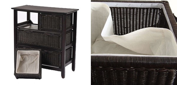 籐ラタンチェスト3段幅81cmランドリーチェストラタン家具