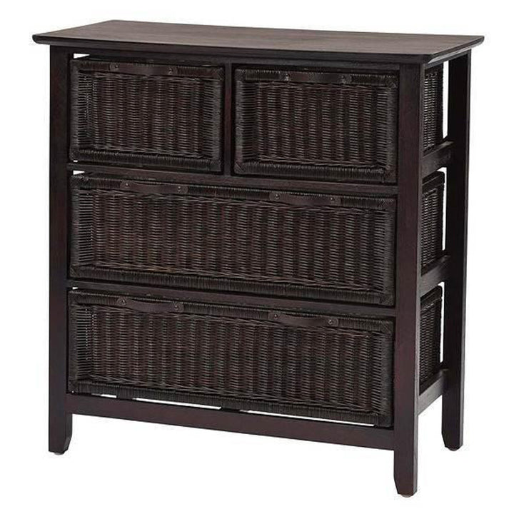 籐ラタンチェスト3段幅81cmランドリーチェストラタン家具