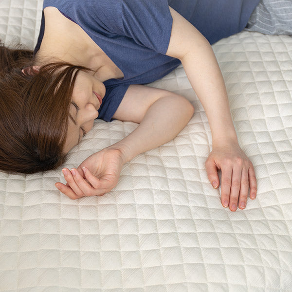 敷きパッドシングル高島ちぢみ無漂白無着色綿100％日本製