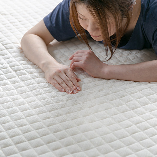 敷きパッドシングル高島ちぢみ無漂白無着色綿100％日本製